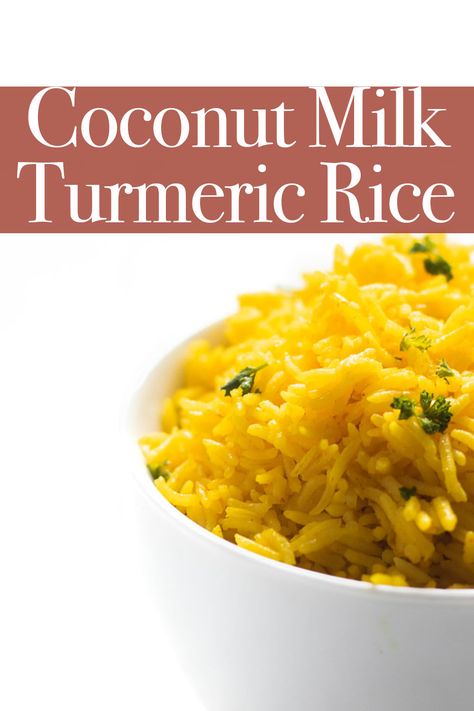 Turmeric Rice Recipe Rice Cooker, Tumeric Rice Recipe, Orange Rice Recipe, Coconut Turmeric Rice, Yummy Rice Dishes, Recipes With Turmeric, Rice Turmeric, Turmeric Rice Recipe, Tumeric Rice