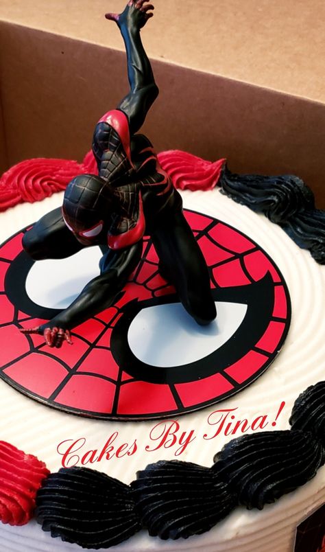 Miles Morales collectible cake topper! Miles Morales Cakes, Miles Morales Sheet Cake, Miles Morales Birthday Party Decorations Ideas, Miles Morales Birthday Backdrop, Miles Morales Cake Ideas, Miles Morales Birthday Cake, Miles Morales Cake Topper, Miles Morales Cake, Miles Morales Birthday Party