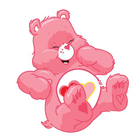 Love A Lot Bear, Love A Lot Care Bear, Love A Lot Bear Aesthetic, Sticking Tongue Out, Valentine Cartoon, Care Bear Party, Bear Costume, Valentine Stickers, Phone Inspiration