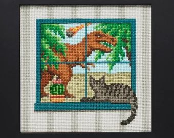 Cross Stitch Stocking, Dragon Cross Stitch, Halloween Cross Stitch Patterns, Cat Cross Stitch Pattern, Halloween Cross Stitches, Cat Cross Stitch, Cute Cross Stitch, Modern Cross Stitch Patterns, Back Stitch