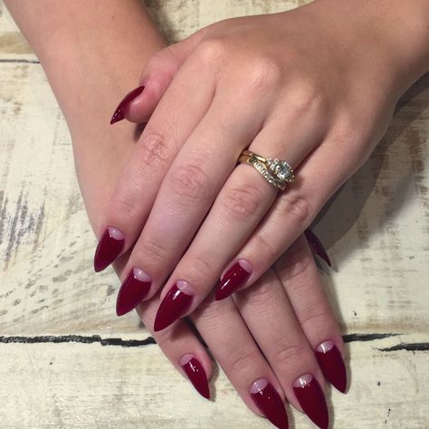 Vintage Wedding Nails, Half Moon Manicure, Half Moon Nails, Moon Manicure, Half Moons, Retro Nails, Moon Nails, Vintage Nails, Red Nail