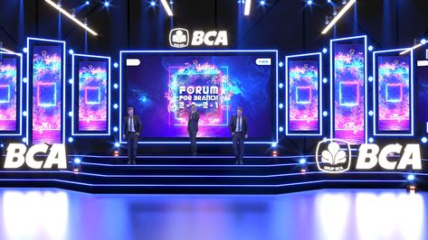 VIRTUAL CONCEPT STAGE BCA TRADING 2021 on Behance Corporate Event Stage Design Ideas, Led Screen Stage Design, Event Stage Design Ideas, Stage Design Ideas Creative, Futuristic Stage, Stage Reference, Event Entrance Design, Stage Inspiration, Studio Room Design