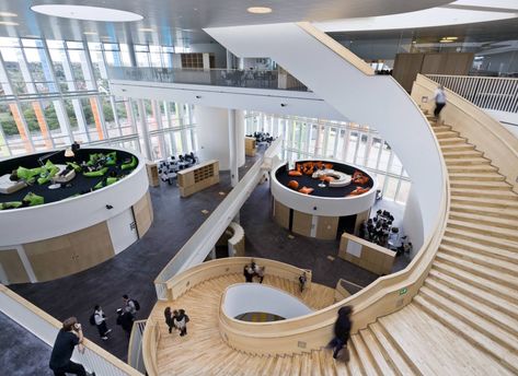 Schools of the Future in Denmark 🇩🇰 – Edtech Europe Tour – Medium Innovative School Design, Backyard Goals, Interior Design Colleges, Future School, School Interior, Interior Design School, Education Architecture, School Building, Classroom Design