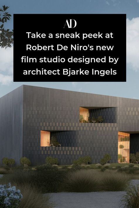 Bjarke Ingels of BIG has done it again—this time with legendary Oscar-winning actor and director Robert De Niro, who teamed up with the Scandinavian architect on Wildflower Studios, a new film studio in Queens. #NewYork #Hollywood #film #architecture #contemporary #NY #NYC #building #construction #modern #ultramodern #renderings #futuristic #realestate #nature #greenspace #TV #television #greenery #movies Film Studio Design Architecture, Film Architecture, New York Movie, Studio Building, Store Architecture, Architecture Contemporary, Interior Balcony, Bjarke Ingels Group, Bjarke Ingels