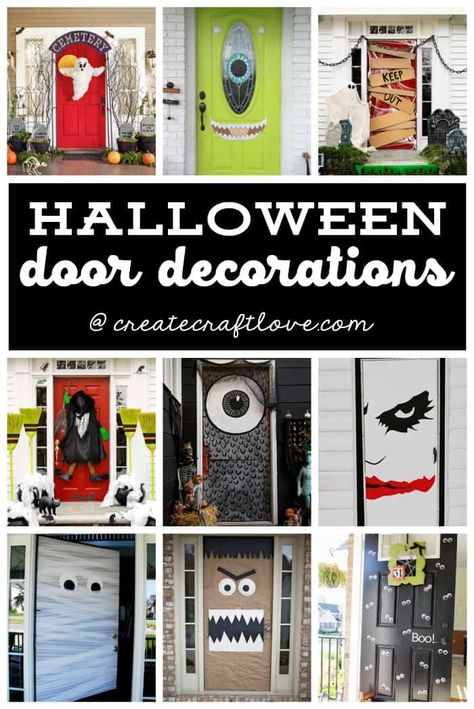 Adams Family Halloween Door Decoration, Decorating Classroom Doors For Halloween, High School Halloween Door Decoration, Halloween Decorating Door Ideas, Witch Classroom Door Ideas, Halloween Door Crafts, Halloween Glass Door Decorations, Hollowed Door Decorations, Halloween Door Decorations Classroom Contest Scary