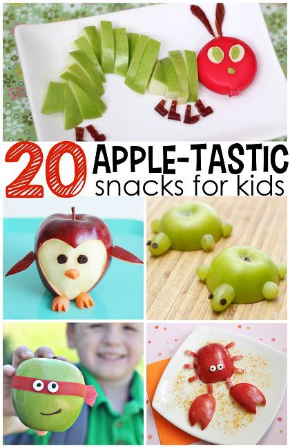 Adorable Apple Snacks for Kids to Make & Eat! | CraftyMorning.com Apple Snacks For Kids, Snacks For Kids To Make, Fruit Snacks For Kids, Apple Snacks Healthy, Kid Lunches, Apple Snacks, Kid Snacks, Food Art For Kids, Snacks For Kids