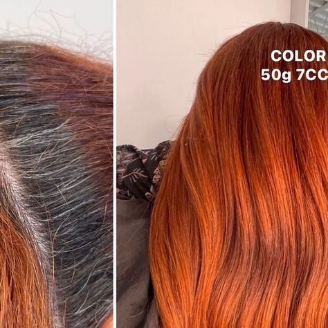 Redken Color Formulas, Shades Eq Formulas, Redken Color Gels, Red Orange Hair, Hair Color Orange, Redken Shades, Redken Color, Orange Copper, Color Formulas