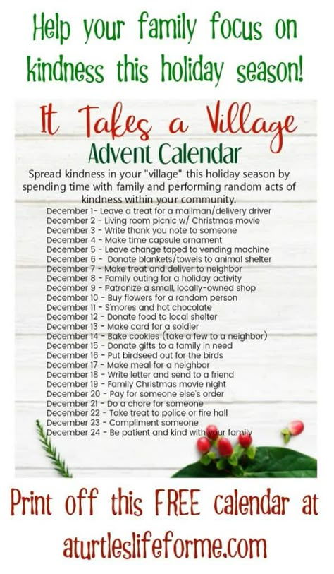 Christmas Acts Of Kindness For Kids, December Acts Of Kindness, Advent Gifts For Kids, Things To Put In Advent Calendar, Family Advent Calendar Ideas, Christmas Kindness For Kids, Christmas Advent Ideas, Kids Advent Calendar Ideas, Christmas Acts Of Kindness