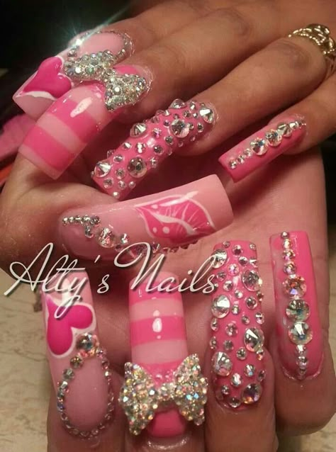 Nail Accessories Products, 2016 Nails, Valentine Nails Pink, Pink And White Nails, Nails Pedicure, Nails 2016, Curved Nails, Accessories Nail, Pretty Nail Designs