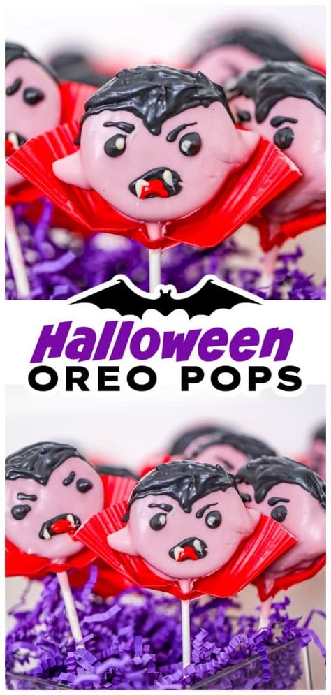 It's Halloween season, so it's time for spooky festive treats, like black cats, vampires and one-eyed monsters! ! While there are plenty of classic Halloween Oreo recipes out there, we are loving these adorable Halloween Oreo Pops! This Oreo cookie pops recipe is easy to make will be a hit at any Halloween holiday party. Halloween Oreo Pops, Quick Halloween Snacks, Cookie Pops Recipe, Oreo Cookie Pops, Monster Treats, Halloween Oreos, Lavender Candy, Oreo Thins, Candy Eyeballs