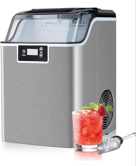 #ice #nuggetice #beverage Ice Nugget, Pebble Ice Maker, Pebble Ice, Crushed Ice Maker, Sonic Ice, Nugget Ice, Home Kitchen Bar, Nugget Ice Maker, Ice Machine