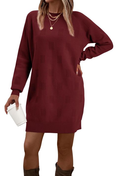 Dress With Knee High Boots, 2023 Sweater, Womens Fall Fashion, Sweater Dress Oversized, Sweater Dress Women, Fashion 2024, Knit Pullover, Winter Clothes, Autumn Fashion Women