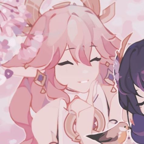 Yae Miko X Ei Matching Icons, Yae Miko Matching Pfps, Raiden X Yae Miko Matching Icons, Yae Miko X Raiden Shogun Matching Icons, Yae Miko And Raiden Matching Pfp, Raiden And Yae Miko Matching, Yae Miko Header, Yae And Raiden, Raiden And Yae Miko