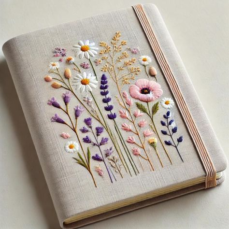 🌼 Handmade Daisy Vintage Notebook: A Perfect Personalized Gift! ✨ About the Notebook: Indulge in the charm of our Daisy Handmade Vintage Notebook, meticulously crafted with love and care. This notebook features a fabric cover adorned with delicate hand-embroidered daisy patterns, offering a touch of timeless elegance. Whether you need a journal, a wedding planner, or a thoughtful gift, this notebook is tailored just for you. 🌸 Key Features: Premium Quality: The notebook is meticulously made, f Decorated Journal Covers, Embroidered Notebook, Journal Cover Ideas, Handmade Wedding Gift, Fabric Notebook, Notebook Handmade, Diary Covers, Vintage Daisy, Vintage Notebook