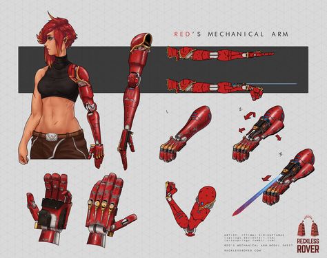 Arm Sheet by Springs on DeviantArt Space Oc, Cybernetic Arm, Arm Drawing, Mechanical Arm, Cyborgs Art, Arte Robot, Cyberpunk Aesthetic, Cyberpunk Character, Robot Design