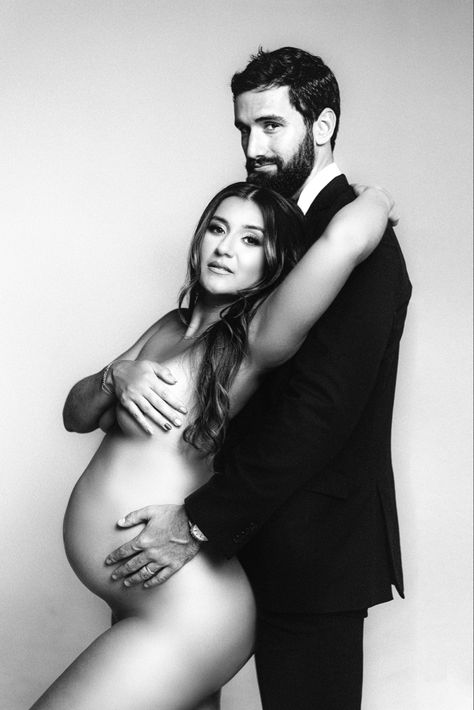 Implied maternity, maternity photoshoot, studio photography, fine art maternity, pregnancy inspo, maternity photo inspo Spicy Maternity Pictures, Maternity Boudiour Photoshoot Outfits, Pregnant Couple Photoshoot, Intimate Maternity Photos Couples, Maternity Boudiour Photoshoot, Couples Maternity Photoshoot, Pregnancy Couple, Pregnancy Reveal Photos, Pregnant Pictures