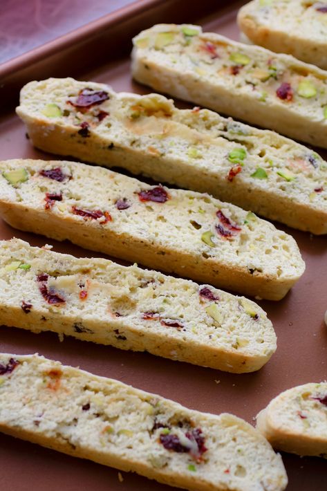 Cherry Pistachio Biscotti Ina Garten, Cherry Pistachio Biscotti, Cherry Almond Biscotti Recipe, Cherry Pistachio Cookies, Cherry Biscotti Recipe, Savory Biscotti, Cherry Almond Biscotti, Pistachio Biscotti Recipe, Cherry Biscotti