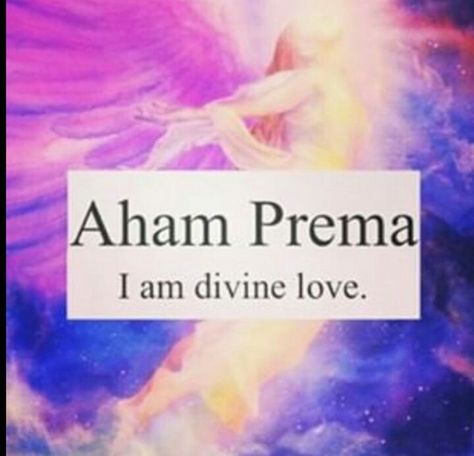 Aham Prema. I am Divine Love #divine #love Aham Prema, Namaste Quotes, I Am Divine, Self Reflection Quotes, Soul Cleansing, Positive Mantras, Reflection Quotes, My Purpose, Yoga Mantras