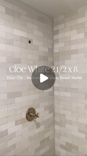 Bedrosians Tile and Stone on Instagram: "A winning combination Shower Tile: Cloe 2.5x8 in White Designed by @coverings_idaho" Bedrosians Cloe Tile White, Cloe Tile, Bedrosians Tile, Honed Marble, White Shower, Tile Shower, Shower Tile, White Design, Master Bath