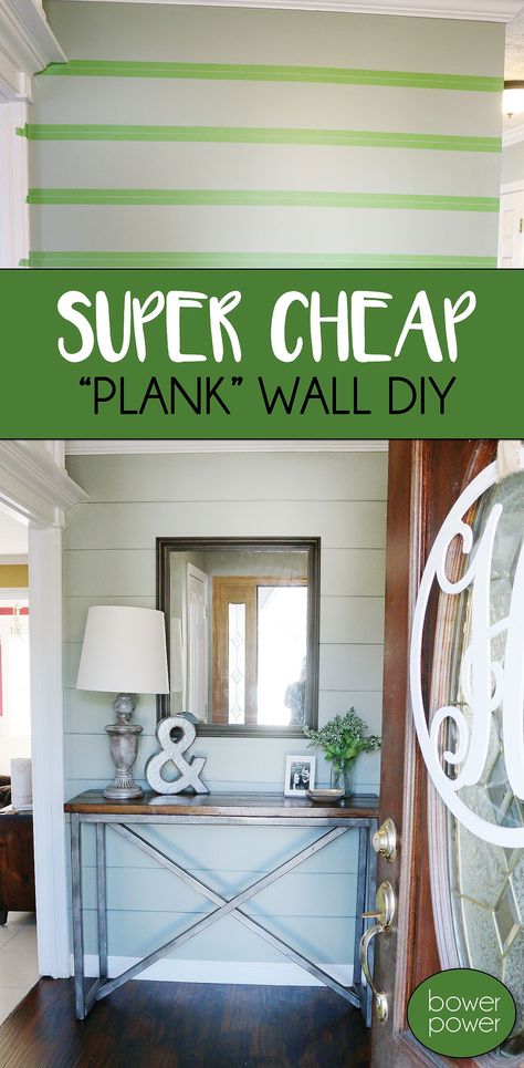 Planking Painting Shiplap, Shiplap Wall Diy, Murphy Bed Plans, Diy Shiplap, Diy Wand, Faux Shiplap, Wall Diy, Plank Walls, Up House