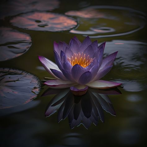 Odyssey Tattoo, Lotus Flower Photography, Lotus Aesthetic, Purple Lotus Flower, Maha Lakshmi, Purple Lotus, Lotus Plant, Lotus Flower Art, Butterfly Art Painting