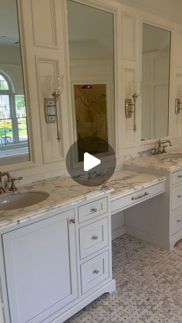 Perfect Bathroom, Bathroom Inspo, Colonial House, Custom Cabinetry, Marble Countertops, Custom Cabinets, Traditional Decor, Bathroom Renovation, Master Bath