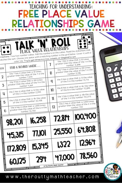 Place Value Year 5/6, Place Value Dice Game, Place Value Project Grade 5, Fourth Grade Place Value, Free Place Value Activities, Place Value Activities 5th Grade, Place Value Activities 4th, Place Value Activities 3rd Grade, Place Value 3rd Grade