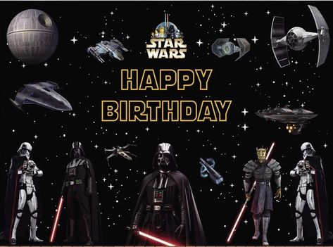 Star Wars Photography, Star Wars Happy Birthday, Star Wars Theme Birthday, Star Wars Themed Birthday Party, Background For Kids, Star Wars Theme Party, Boys Birthday Party Decorations, Vinyl Photo, Tema Disney