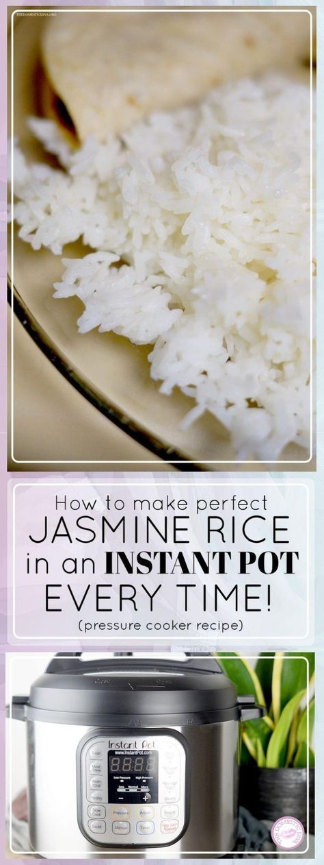 Perfect Jasmine Rice, Instant Pot Chicken And Rice, Jasmine Rice Recipes, Pressure Cooker Rice, Pressure Cooker Recipe, Recipes Rice, Recipe Rice, Cooking Jasmine Rice, Electric Pressure Cooker Recipes