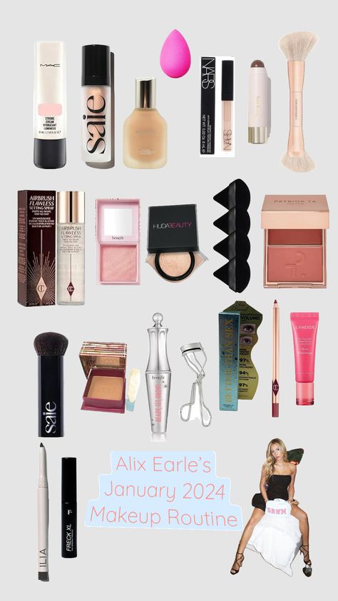 Alix Earle’s January 2024 Makeup Routine :) Product List: https://pin.it/2R6sMysA8 #alixearle #earlegirls #beauty #makeup #makeuproutine #everydaymakeup #routine #beautyroutine #natural #alixearlemakeup Alix Earle Makeup, Alix Earle, Product List, January 2024, Pin It, Makeup Routine, Beauty Makeup, Makeup, Beauty