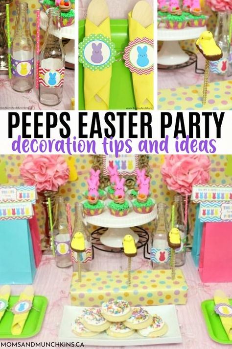 Peep Party Ideas, Peeps Birthday Party, Peep Decorations, Easter Peeps Ideas, Peeps Decorations, Peeps Aesthetic, Peeps Party, Easter 2025, Easter Party Games