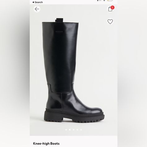 H&M knee high boots Knee Length Boots, Leather Knee High Boots, Knee High Leather Boots, Knee High Boots, High Boots, Knee High, Knee Length, H&m, Boots