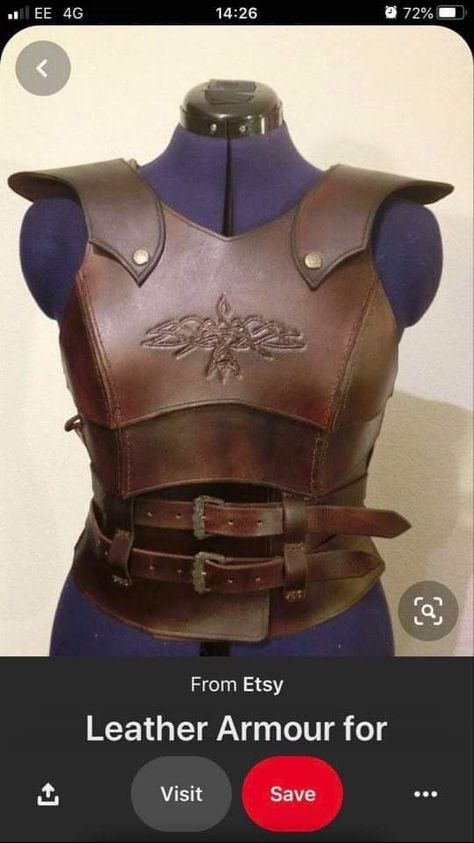 Larp Costume Female, Light Leather Armor Dnd, Leather Scale Armor, Casual Fantasy Clothing, D&d Leather Armor, Leather Torso Armor, Leather Lamellar Armor, Leather Handbag Patterns, Female Armor