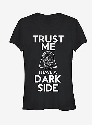 Star Wars I Have a Dark Side Girls T-Shirt, BLACK Funny Star Wars Pictures, Funny Star Wars Shirts, Star Wars Valentines, Funny Star Wars Memes, Star Wars Quotes, Star Wars Facts, Star Wars Jokes, Star Wars Drawings, Star Wars Outfits