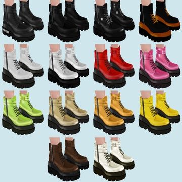 Sims 4 Chunky Boots, Sims 4 Cc Chunky Shoes, Sims 4 Chunky Shoes, Cc Patreon, Grunge Boots, Cc Shoes, Sims 4 Cc Shoes, Platform Boots Chunky, Shoes Too Big