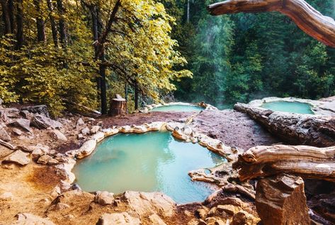 Oregon Hot Springs, Umpqua Hot Springs, Visit Idaho, Outdoor Ponds, Hot Springs National Park, Tent Site, Glenwood Springs, Summer Lake, Cascade Mountains