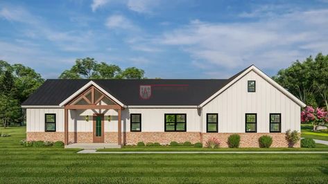 2191 SF Barndominium 3 Bedroom 2.5 Bathroom Office Drawing Blueprints - Etsy 3 Bedroom Barndominium, Plumbing Plan, Barndominium House, 3 Bedroom Floor Plan, Custom Floor Plans, Framing Construction, Bedroom Barndominium, Custom Home Plans, Porch Area