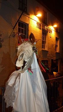 Pagan Elements, Welsh Folklore, Goddess Rhiannon, Welsh History, Mari Lwyd, British Folklore, Pagan Yule, Horse Skull, Skull Christmas