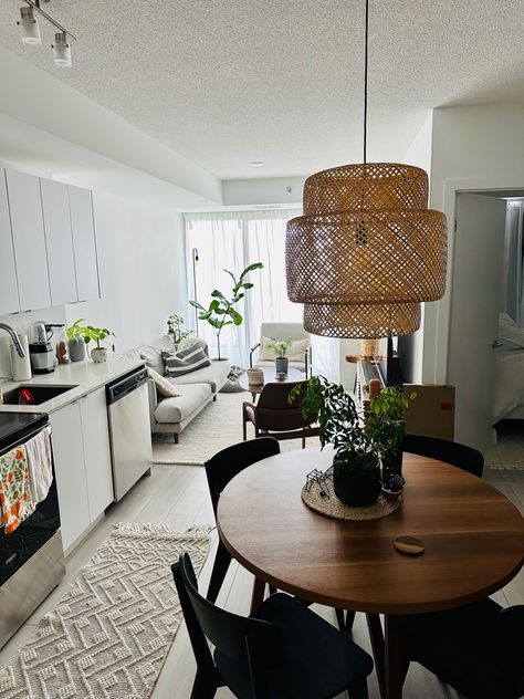 Small Condo Aesthetic, Dinning Room Ideas Small Apartments, Small Condo Living Room, Condo Styling, Condo Aesthetic, Montreal Apartment, Small Condo Living, Small Condo Decorating, Small Condo Kitchen