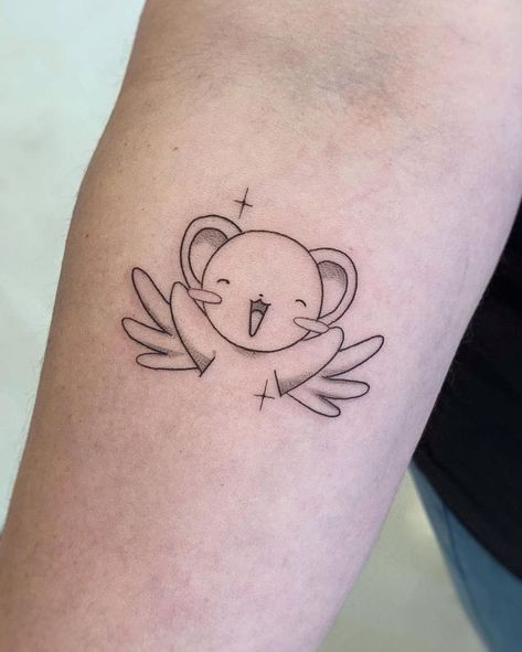 Card Captor Sakura Tattoo, Cardcaptor Sakura Tattoo, Dopamine Tattoo, Sakura Tattoo, Ghibli Tattoo, M Tattoos, Tatoo Inspiration, Sakura Card Captor, Rabbit Tattoos