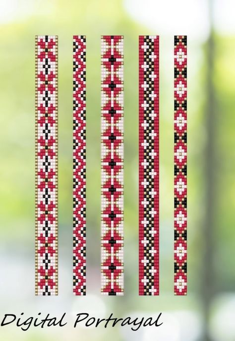 Bead Bracelet Patterns, Seed Bead Bracelet Patterns, Bead Loom Designs, Loom Jewelry, Motifs Perler, Bead Loom Pattern, Loom Bracelet Patterns, Gelang Manik, Loom Pattern