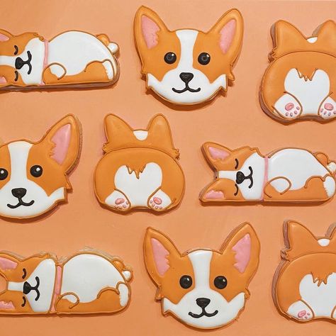 Corgi Cake Pops, Corgi Cookies Decorated, Corgi Party Theme, Corgi Birthday Cake, Corgi Birthday Party Theme, Corgi Cookies, Corgi Birthday Party, Corgi Cake, Corgi Party