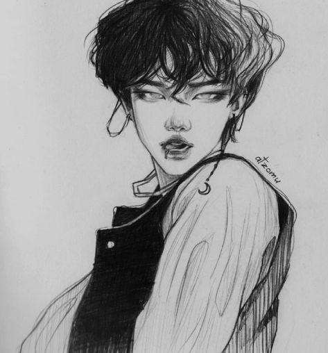 Male Face Sketch, Hyunjin Fanart, Castlevania Wallpaper, Art Drawings Sketches Pencil, Grunge Art, Kpop Drawings, Portrait Sketches, Outline Drawings, Realistic Art