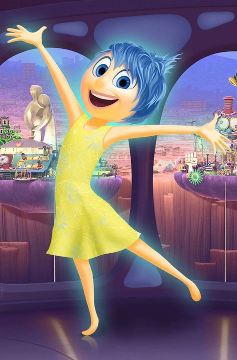 Joy Inside Out Aesthetic, Disney References, Inside Out Party Ideas, Joy Inside Out, Inside Out Characters, Body Image Art, Disney Inside Out, Disney Phone Wallpaper, Animation Movie