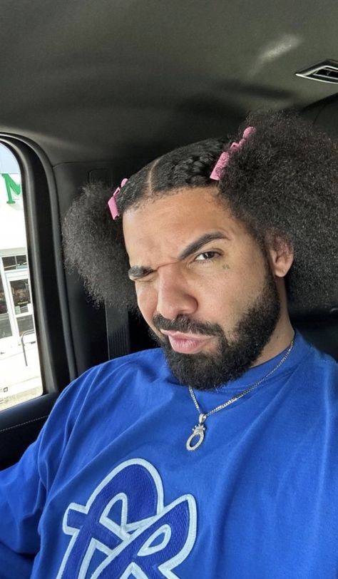 Drake, A Man, Hair, Pink, Blue