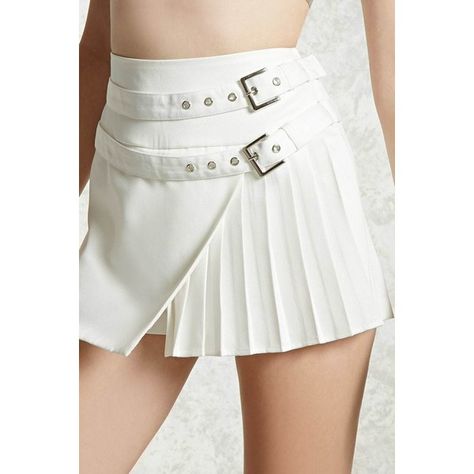 Forever21 Belted Satin Skort ($20) ❤ liked on Polyvore featuring skirts, mini skirts, white asymmetrical mini skirt, white pleated skirt, white skort and golf skirts White Golf Skirt, Asymmetrical Mini Skirt, Asymmetrical Skort, Dog Dress Pattern, Mini Skirt White, Rok Mini, White Pleated Skirt, White Skort, Skirts White