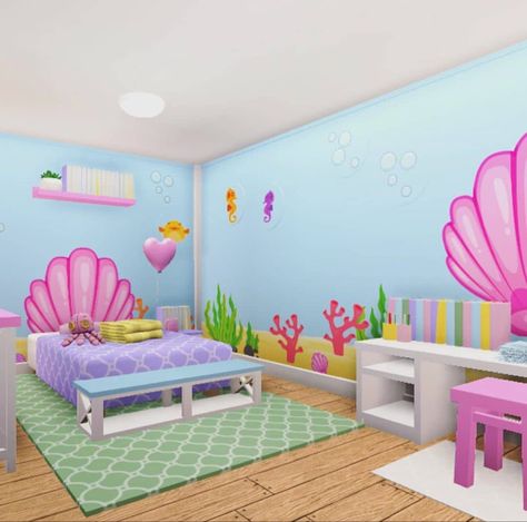 Kids Bloxburg Room, Bloxburg Bedroom Ideas For Kids, Bloxburg Kids Room, Bloxburg Kids Room Ideas, Kids Bedroom Wallpaper, Baby Room Decals, Luxury Kids Bedroom, Bedroom Ideas Aesthetic, Toddler Bedroom Girl