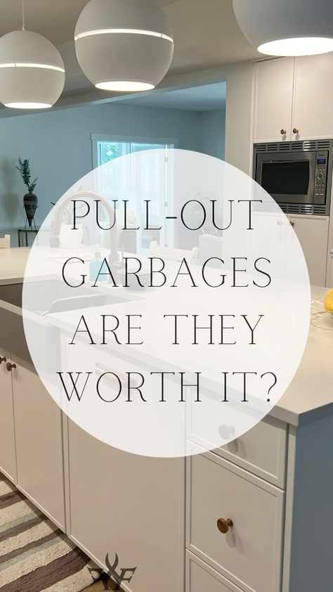 Are pull-out garbage bins a good idea? Let's talk about it! Pull-out garbage bins are a smart way to hide trash from view, keep it away from kids and animals, and save space in the kitchen. If you have some extra space in your cabinets, it is a simple way to store trash and recycling together and make them easy to reach. Plus, you get more floor space! You can install them in your kitchen island or near the sink, for easy access to toss things away while you cook or clean. If you don't need two trash cans, you can just get one, that will fit your needs and space. The West Side standard pull-out trash cans have a handy drawer that you can use to store extra stuff. Pull-out garbage bins may not work for smaller kitchens that don't have enough cabinet space, as they do take up more room Built In Trash Can, Kitchen Trash Can Ideas, Can Cabinet, Pull Out Trash Cans, Trash Can Cabinet, Optimize Space, Kitchen Trash Cans, Garbage Bin, Room Transformation