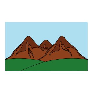 Mountain Drawing With Color, Mountain Drawing, Draw And Paint, Coloring Pictures, Free Tutorial, Learn To Draw, The Mountain, Romania, To Draw