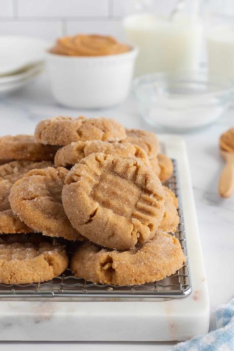 4-Ingredient Flourless Peanut Butter Cookies by The BakerMama Peanut Butter Powder Cookies, 3 Ingredient Pb Cookies, Peanut Butter Cookies No Chill, Flourless Oatmeal Peanut Butter Cookies, 3 Ingredient Pb2 Protein Peanut Butter Cookies, Peanut Butter Cookies With Crunchy Pb, What Is Healthy Food, Flourless Peanut Butter Cookies, Soft Peanut Butter Cookies